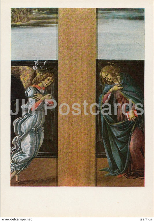 painting by Sandro Botticelli - Annunciation - Italian art - 1982 - Russia USSR - unused