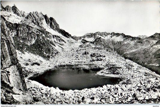 Bergsee mit Salbitschijen ob Goscheneralp 2340 m - 659 - old postcard - Switzerland - unused - JH Postcards