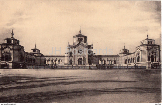 Milano - Milan - Cimitero Monumentale - veduta generale del Famedio - cemetery - old postcard - Italy - unused - JH Postcards