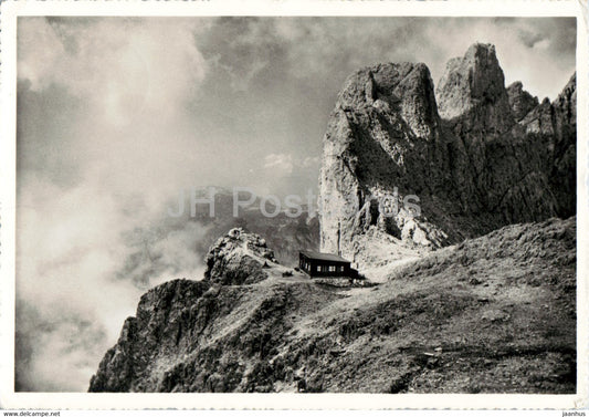 Dolomiti del Catinaccio - Rifugio Passo Santner - Croda Laurino - 1961 - Italy - used - JH Postcards