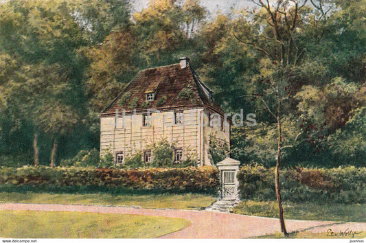 Weimar - Goethe's Gartenhaus - illustration - 1004 - old postcard - Germany - unused - JH Postcards