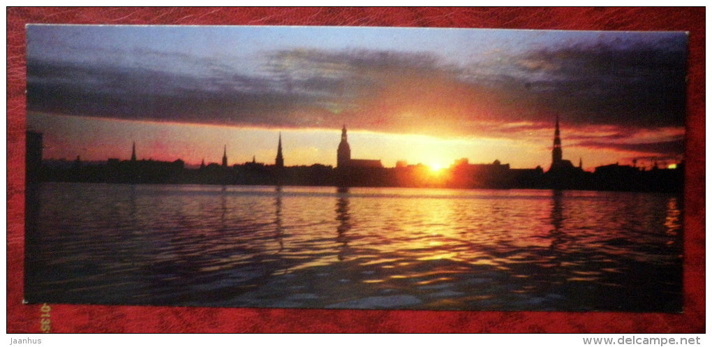 Riga at Dawn - Riga - 1979 - Latvia USSR - unused - JH Postcards