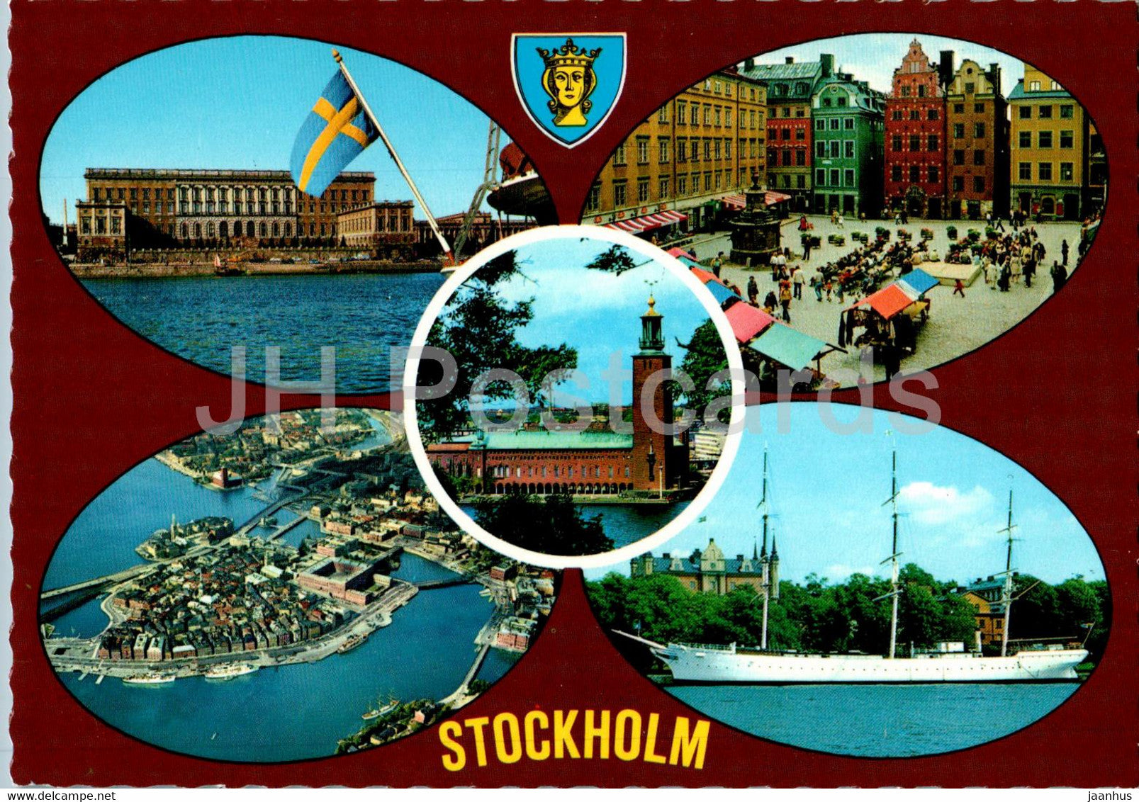 Stockholm - multiview - 6502  - Sweden - unused - JH Postcards