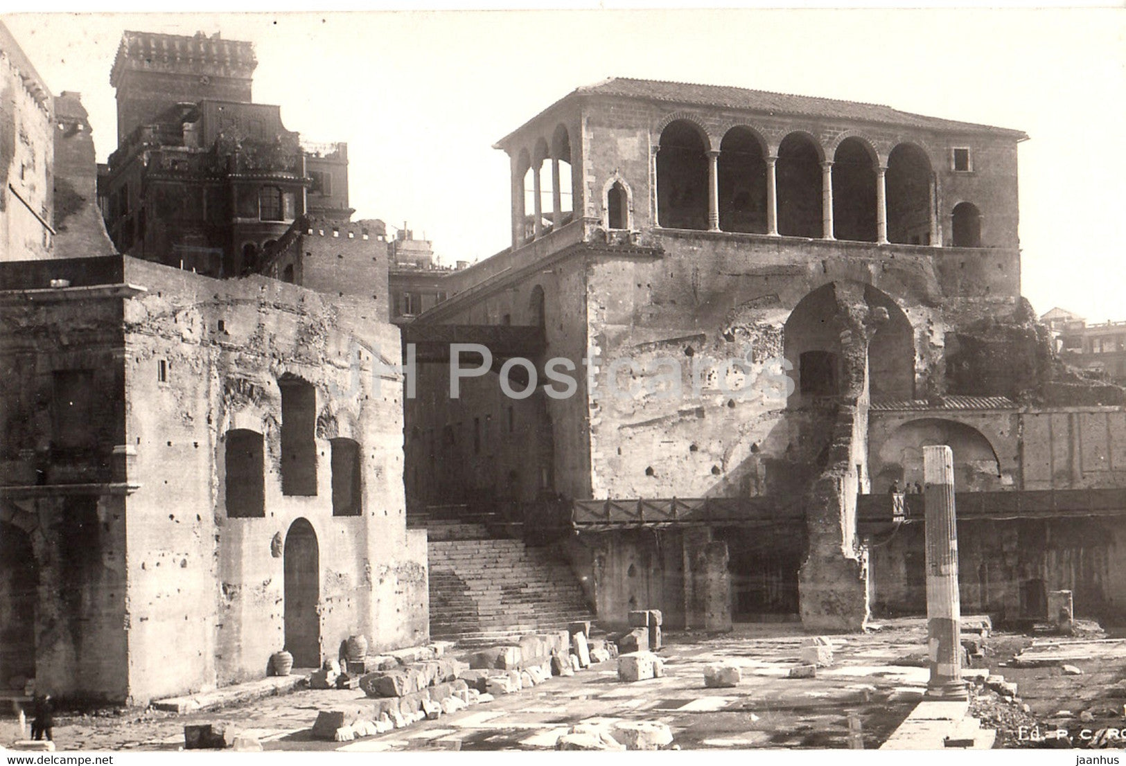 Roma - Rome - Piazza di Spagna - ancient - old postcard - Italy - unused - JH Postcards