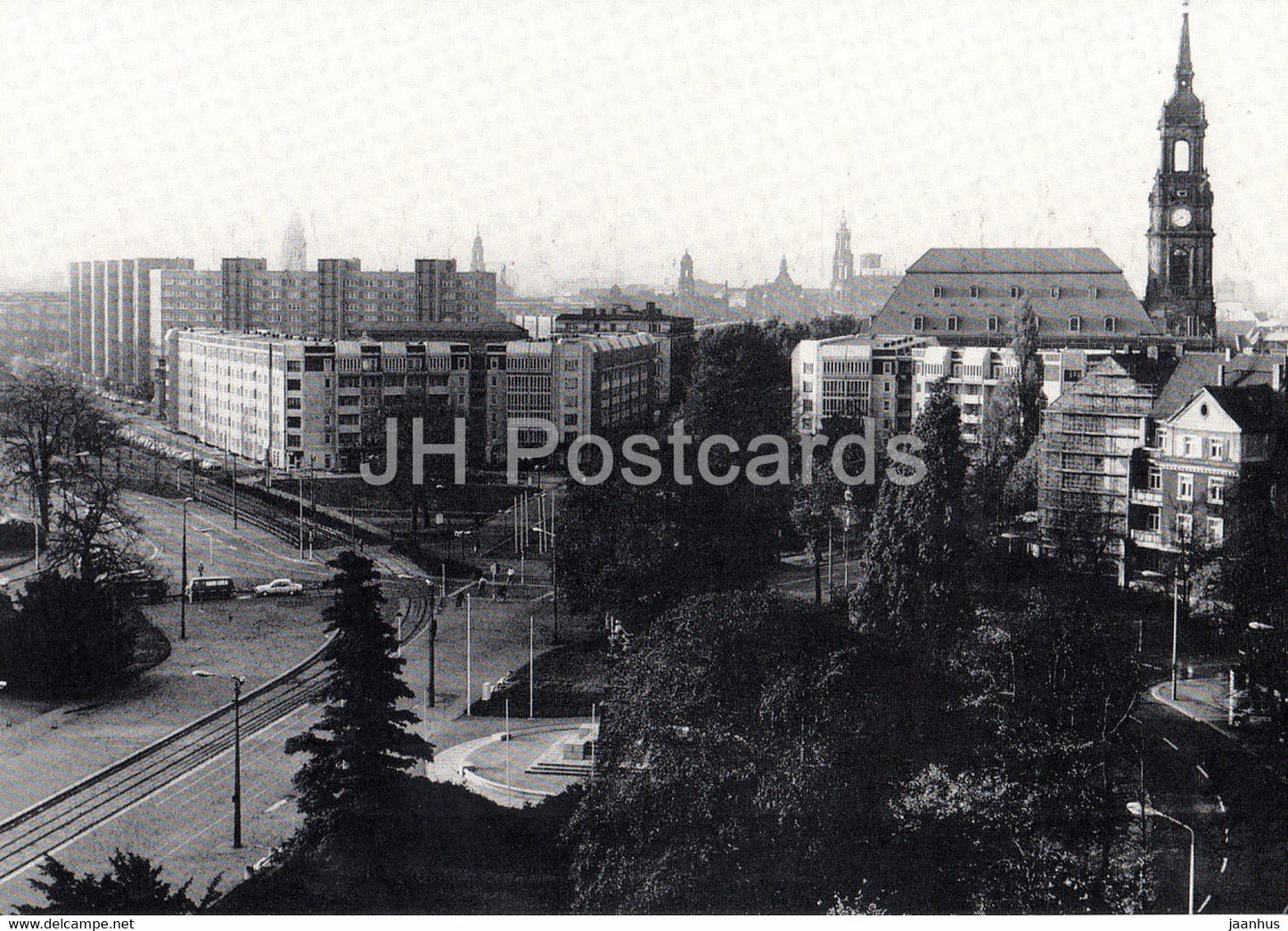 Dresden Neustadt - Dreikonigskirche - Wiederaufgebaute Dreikonigskirche 1988 - church - DDR Germany - unused - JH Postcards