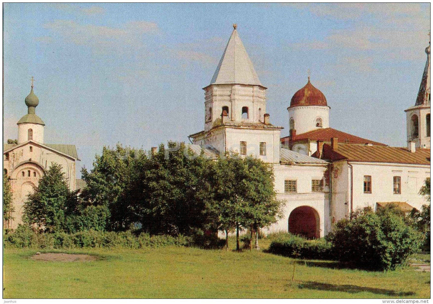 ensemble of monuments on Yaroslav's Court and Old Market - postal stationery - Novgorod - 1980 - Russia USSR - unused - JH Postcards