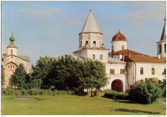 ensemble of monuments on Yaroslav's Court and Old Market - postal stationery - Novgorod - 1980 - Russia USSR - unused - JH Postcards