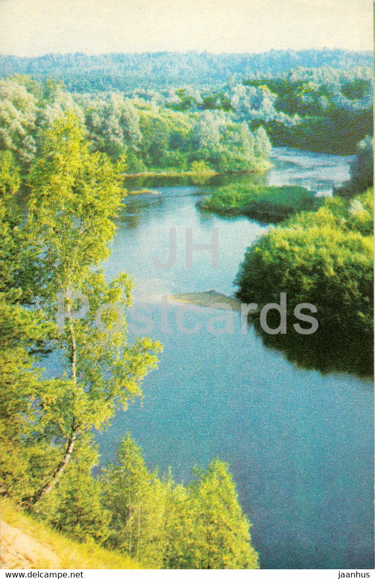 The Gauja National Park - The Gauja river near Sigulda - 1976 - Latvia USSR - unused - JH Postcards