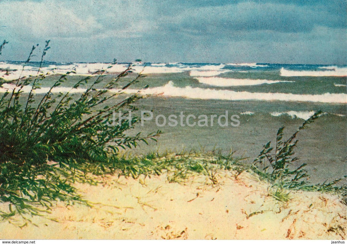 Baltic Sea in Autum - Jurmala Views - old postcard - Latvia USSR - unused - JH Postcards