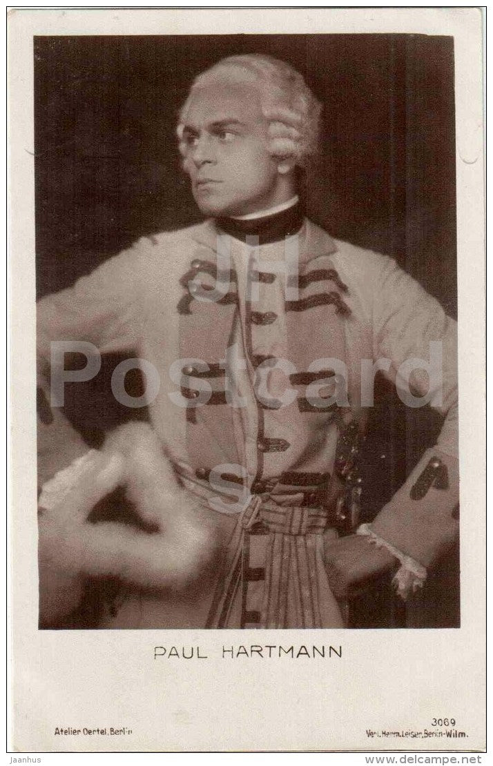 movie actor Paul Hartmann - film - 3069 - Germany - used in 1923 - JH Postcards