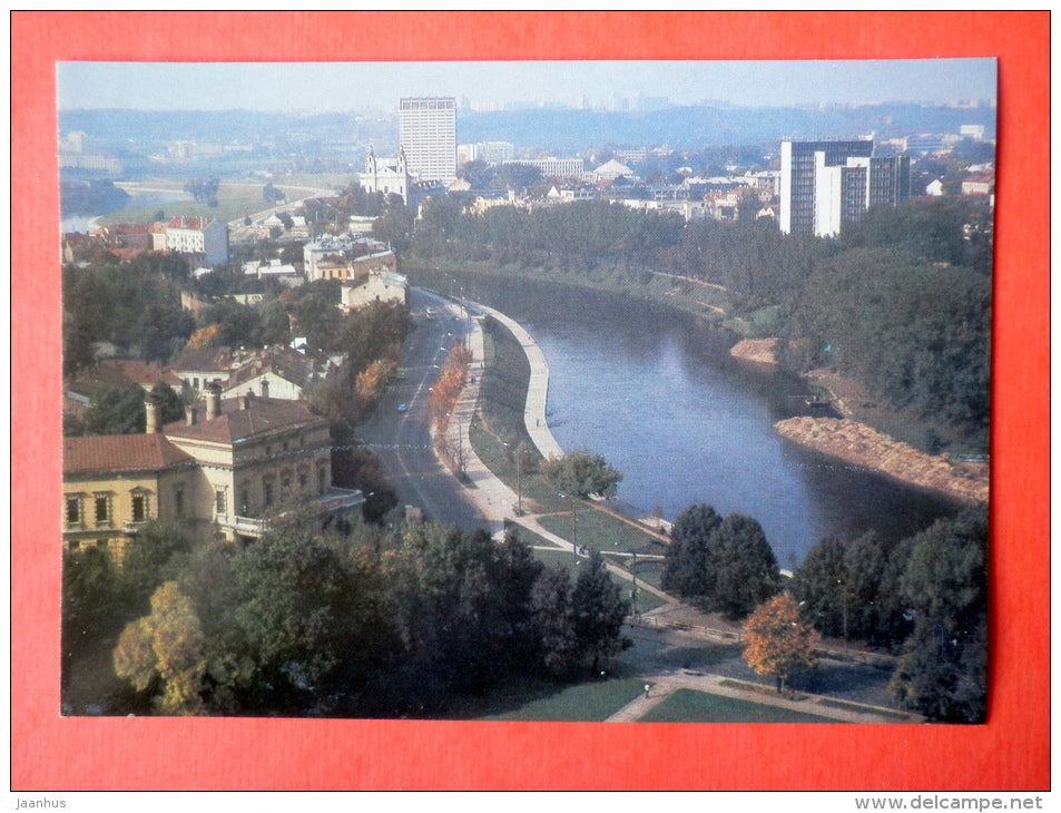 Panorama of the City - river - Vilnius - 1986 - USSR Lithuania - unused - JH Postcards