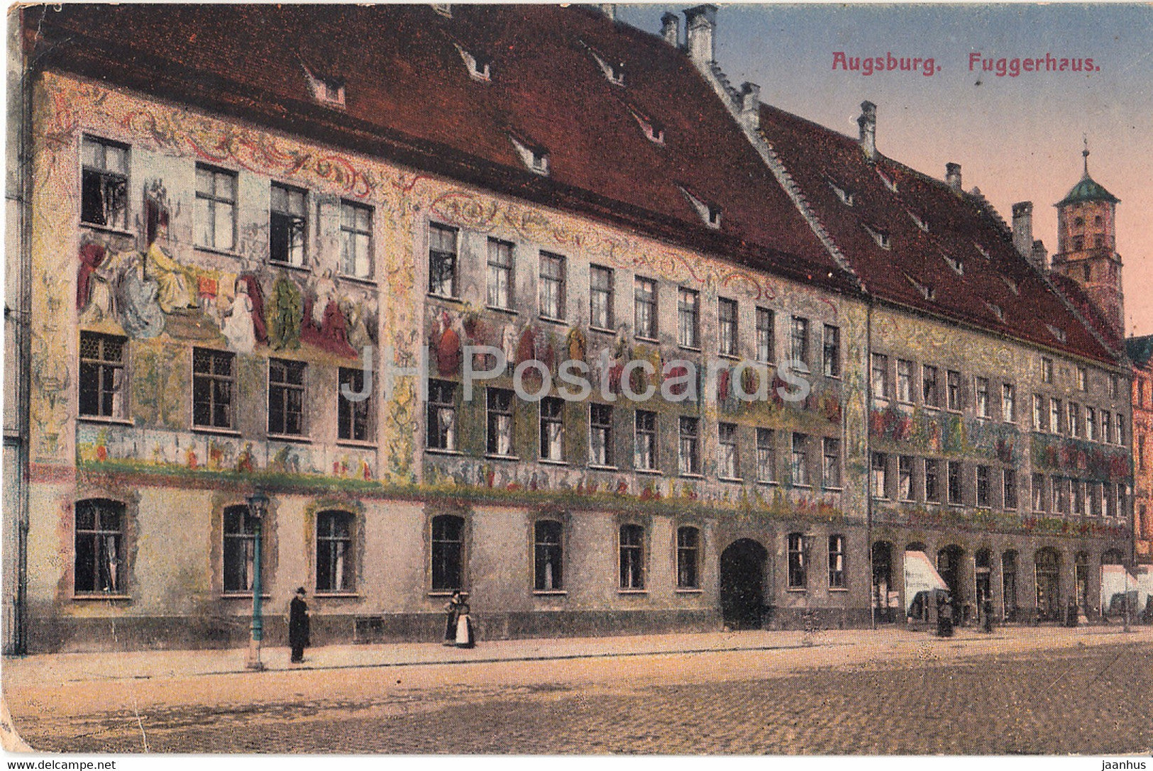 Augsburg - Fuggerhaus - Volksstaat Bayern - 224 - old postcard - 1919 - Germany - used - JH Postcards