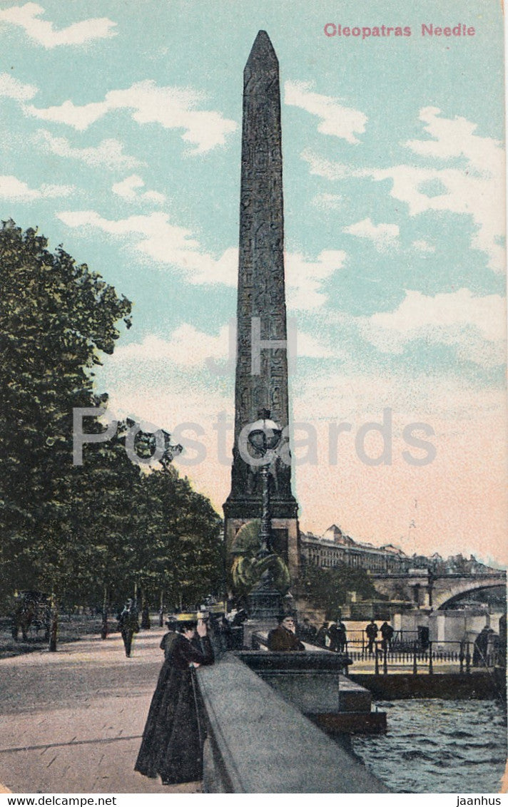 London - Cleopatras Needle - old postcard - England - United Kingdom - unused - JH Postcards