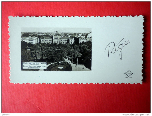 Latvian State University - Riga - mini card - Riga - Latvia USSR - unused - JH Postcards