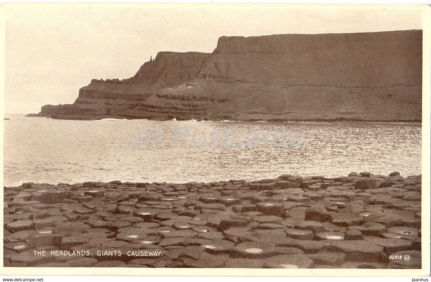 The Headlands - Giants Causeway - 82913 - old postcard - 1937 - Northern Ireland - United Kingdom - used - JH Postcards