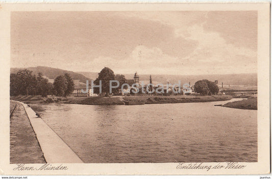 Hann Munden - Entstehung der Weser - 16237 - old postcard - Germany - unused - JH Postcards