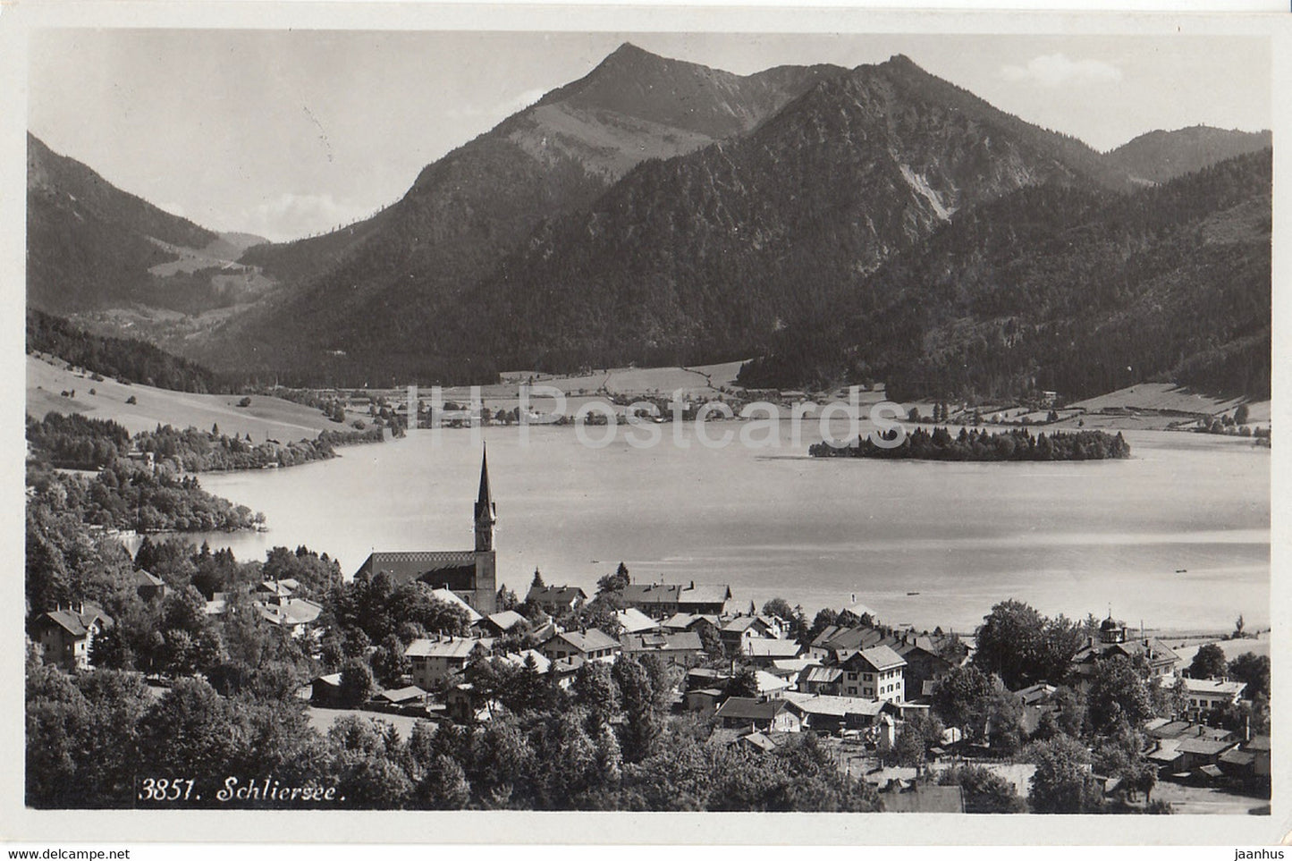 Schliersee - Kranzplatte - 3851 - old postcard - Germany - unused - JH Postcards