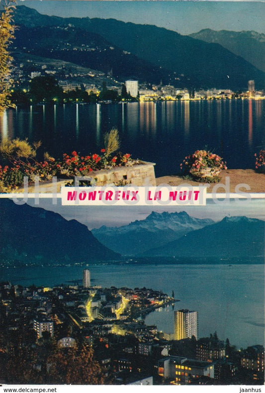 Montreux la Nuit - 1859 - Switzerland - unused - JH Postcards