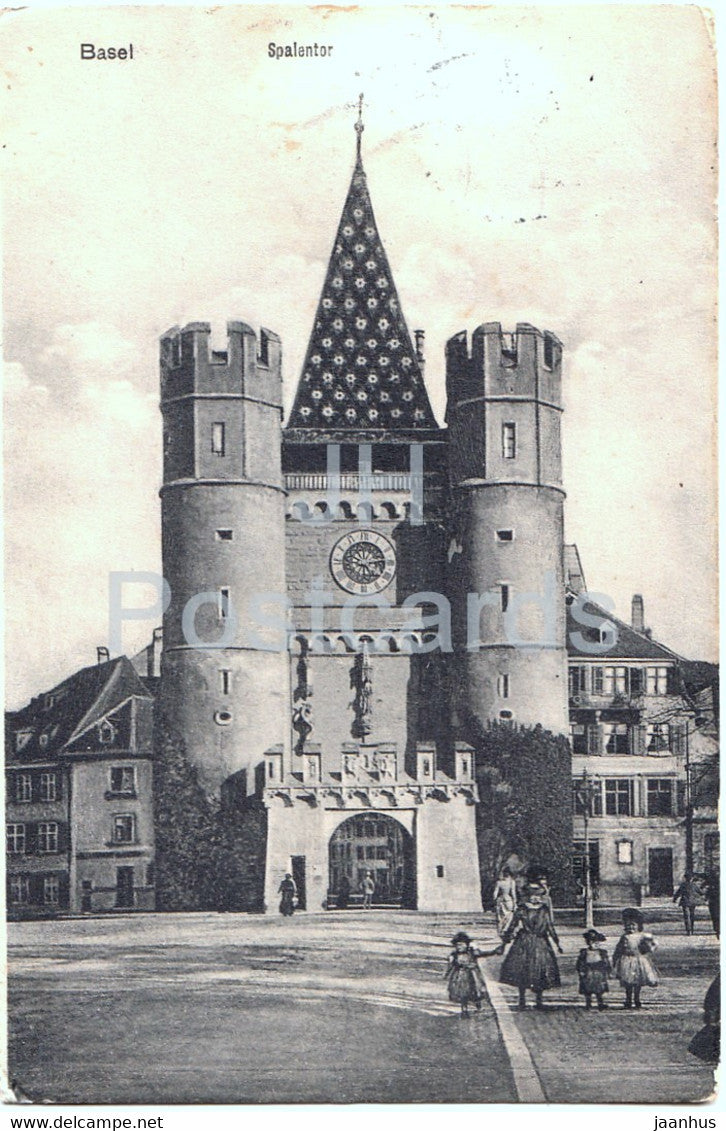 Basel - Basle - Spalentor - old postcard - 1913 - Switzerland - used - JH Postcards