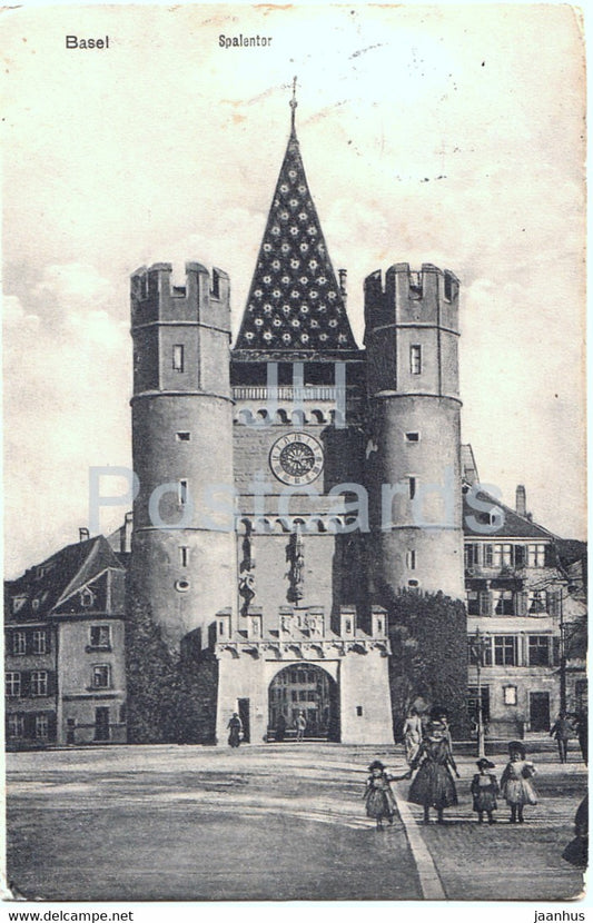 Basel - Basle - Spalentor - old postcard - 1913 - Switzerland - used - JH Postcards