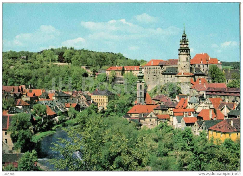 A general view of the town and chateau - Cesky Krumlov - Czechoslovakia - Czech - unused - JH Postcards