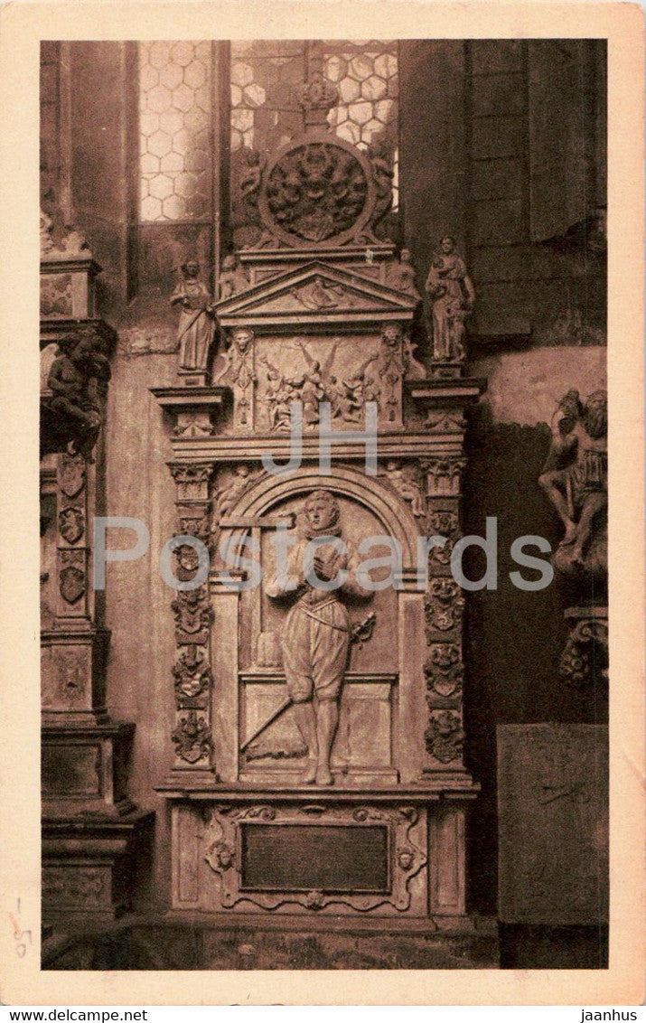 Wertheim a M - Graf v Manderscheid - Grabdenkmal im Chor der protest Kirche - church - old postcard - Germany - unused - JH Postcards