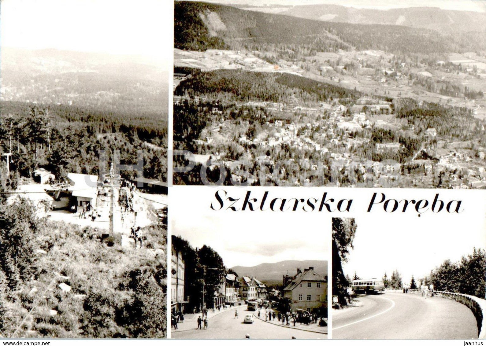 Szklarska Poreba - widok ogolny - Ulica Jednosci Narodu - street - general view - multiview - Poland - unused - JH Postcards