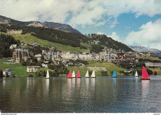 St. Moritz 1850 m - sailing boat - 139 - Switzerland - used - JH Postcards