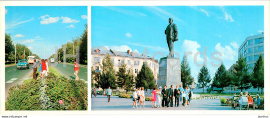 Vladimir - Lenin prospekt - avenue - monument to Lenin - 1976 - Russia USSR - unused - JH Postcards