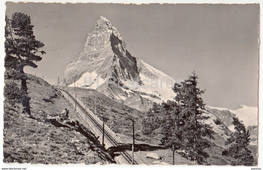 Zermatt Riffelalp Matterhorn - 67/13 - Switzerland - 1950 - used - JH Postcards