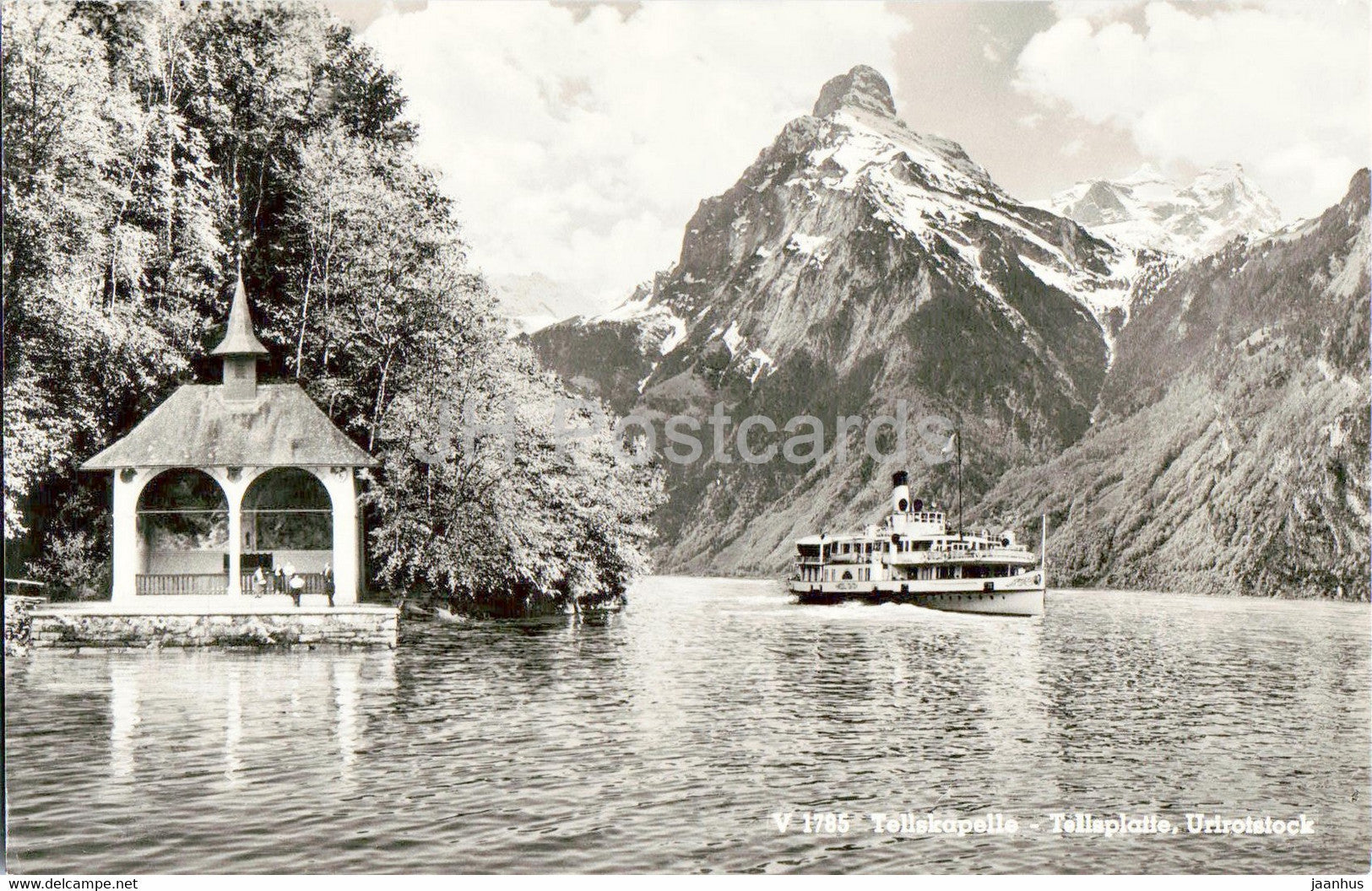 Tellskapelle - Tellsplatte - Urirotstock - 1785 - ship - old postcard - Switzerland - unused - JH Postcards