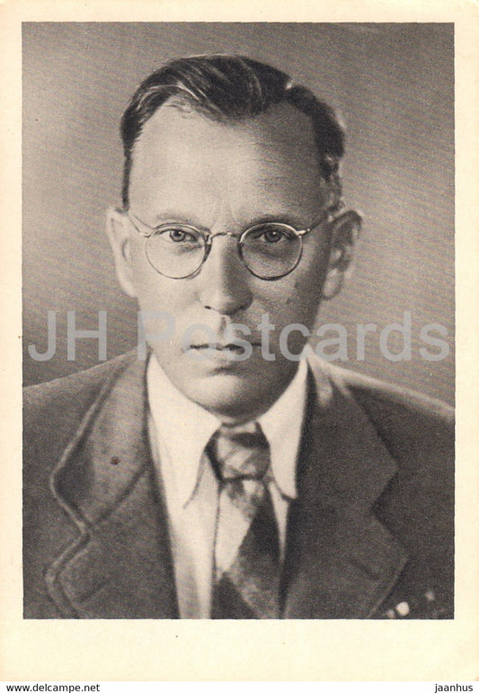 Soviet Writers - Pyotr Pavlenko - 1962 - Russia USSR - unused - JH Postcards