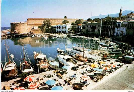 Girne - Kyrenia Harbour - boat - Turkey - unused - JH Postcards