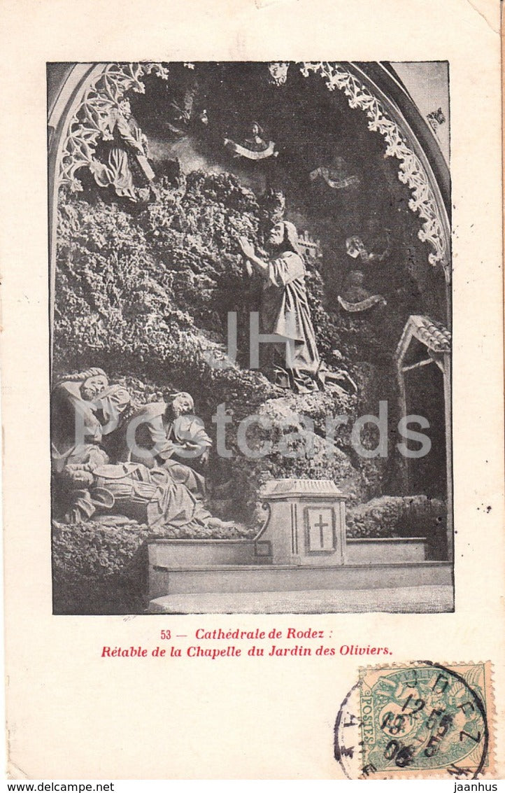 Cathedrale des Rodez - Retable de la Chapelle du Jardin des Oliviers - cathedral - 53 - old postcard - France - used - JH Postcards