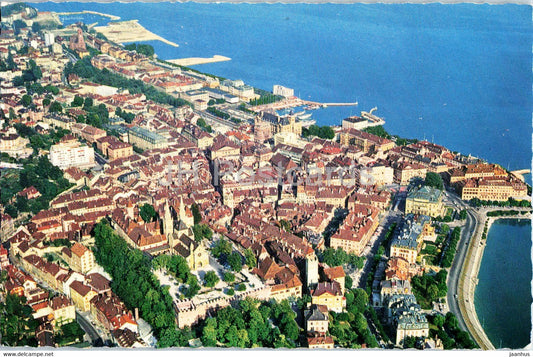 Neuchatel - Vue Par Avion - aerial view - 9318 - Switzerland - unused - JH Postcards