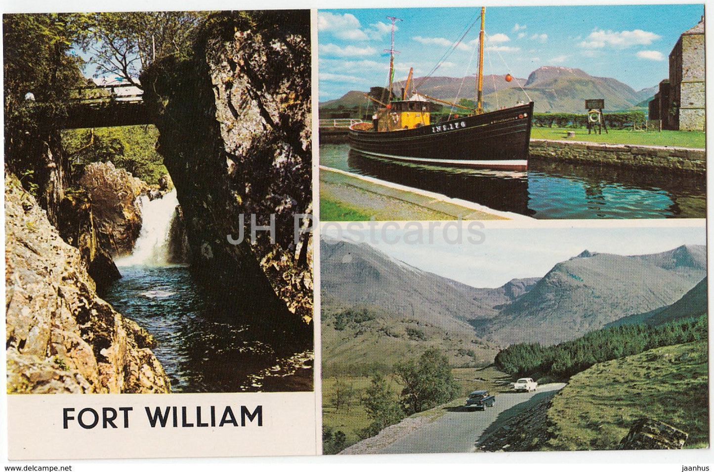 Fort William - Ben Nevis - Glen Nevis - multiview - boat - PLC35463 -1970 - United Kingdom - Scotland - used - JH Postcards