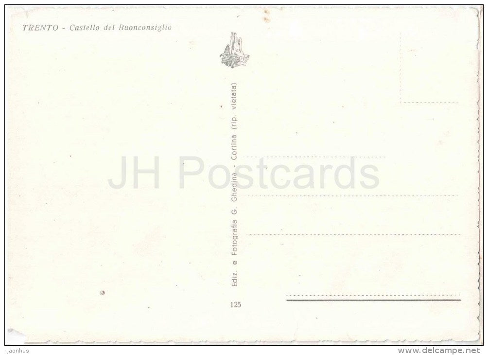 castello del Buonconsiglio - castle - Trento - 125 - Italia - Italy - unused - JH Postcards