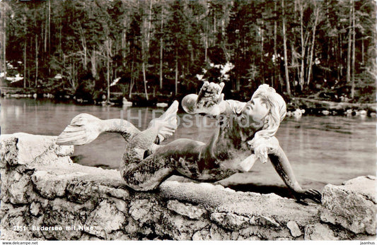 Badersee mit Nixe - sculpture - 2851 - Germany - unused - JH Postcards