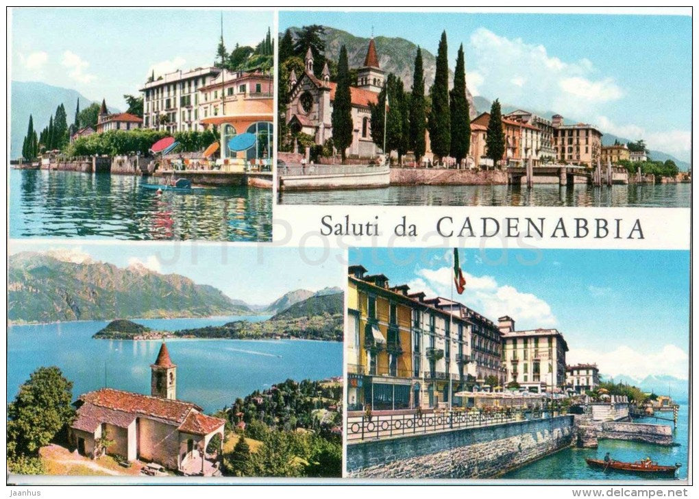 Saluti da Cadenabbia , lido , chiesa Inglese - church - Lombardia - 130 - Italia - Italy - unused - JH Postcards