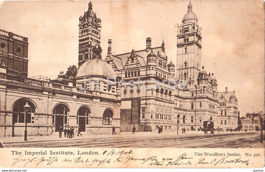 London - The Imperial Institute - The Woodbury Series - 520 - old postcard - 1904 - England - United Kingdom - used - JH Postcards