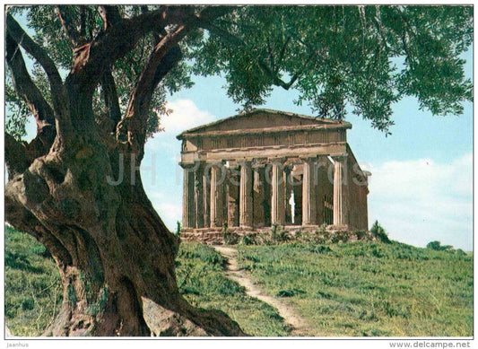 Tempio della Concordia - The Concord`s Temple - Agrigento - Sicilia - Italia - Italy - sent from Italy to France 1964 - JH Postcards