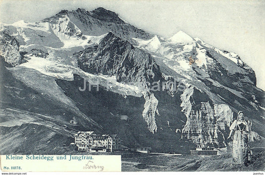 Kleine Scheidegg und Jungfrau - 11078 - old postcard - 1899 - Switzerland - used - JH Postcards