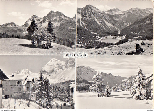 Arosa 1800 m - Pension Elite - Switzerland - used - JH Postcards