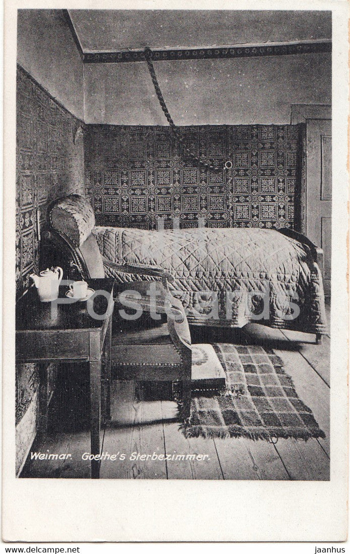 Weimar - Goethe's Sterbezimmer - old postcard - Germany - unused - JH Postcards