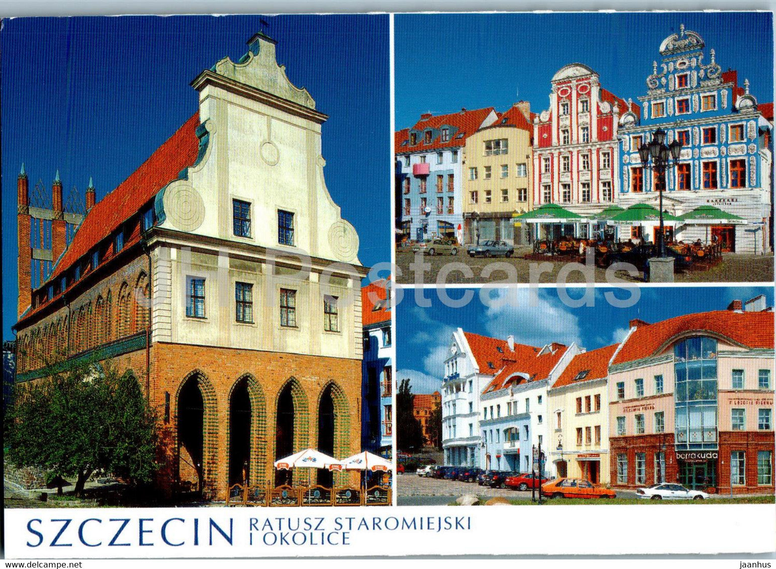 Szczecin - The Old Town Hall - Tenement Houses on the Grain Market - Kurza Stopka Street - Poland - unused - JH Postcards