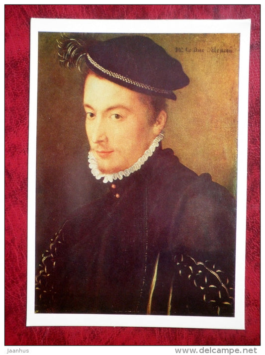 Painting by unknown French Artist - Portrait of a unknown man - late 1560s - french art - unused - JH Postcards