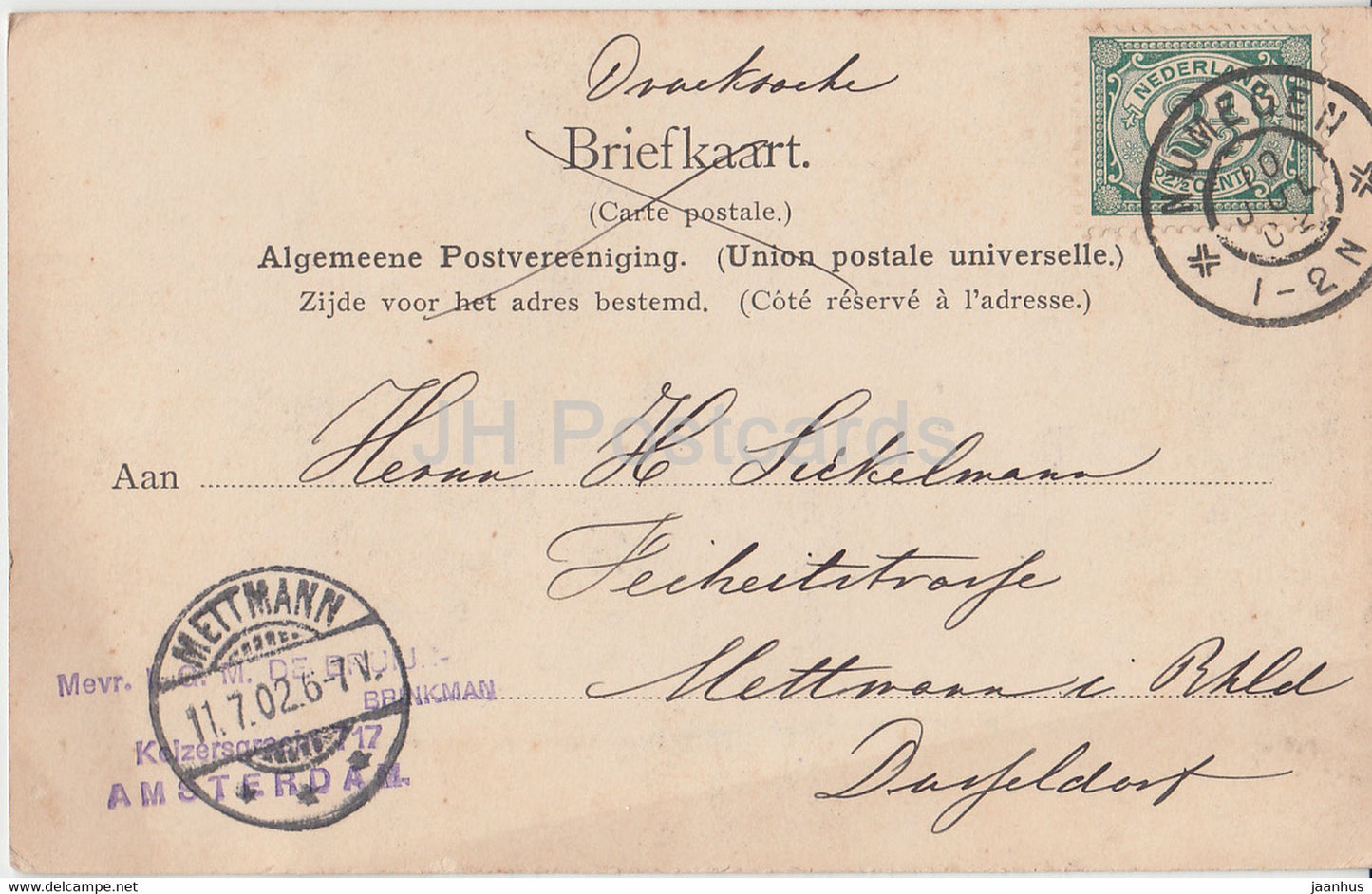 Nijmegen - Nymegen - Gezicht op de Voerweg en Valkhof - 3068 - alte Postkarte - 1902 - Niederlande - gebraucht