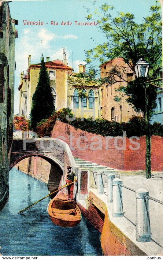 Venezia - Venice - Rio delle Torreselle - 25- old postcard - Italy - unused - JH Postcards