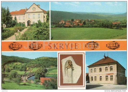 Skryje - The Museum with a collection of trilobites found in the vicinity - Czechoslovakia - Czech - used 1979 - JH Postcards