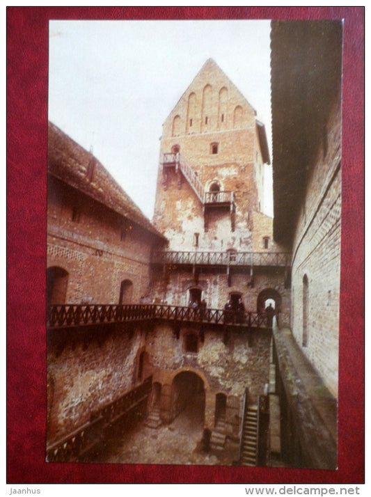 The inner bailey of Trakai Castle - Trakai - large format postcard - 1968 - Lithuania USSR - unused - JH Postcards